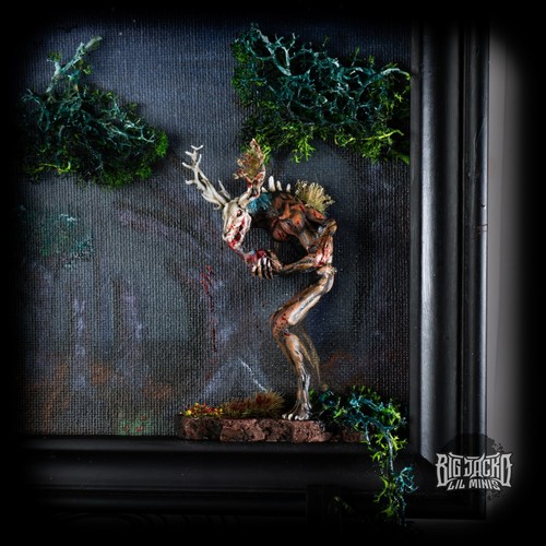 🌙 "Midnight Hunger" 3D Canvas Art – Wendigo-Inspired Forest Scene 🌿 - Bild 9 von 9