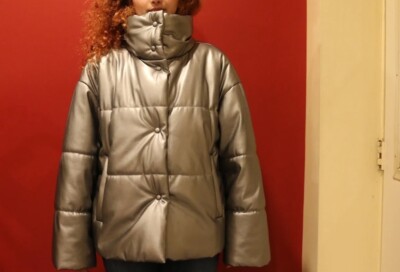 Puffer Jacket Inc Faux Leather Jacket I-N-C Womens Faux Leather