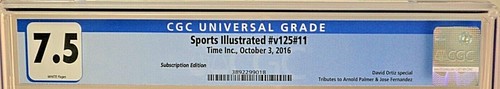 Sports Illustrated #v125#11 October 3 2016 David Ortiz Arnold Palmer CGC 7.5 CL3 - Picture 2 of 3