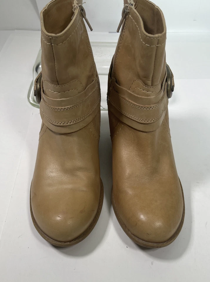 Anthropologie Eram Botines Mujer 8 EE. UU. 40 UE Cuero Tostado Tacón Rumania Foto 2 de 4