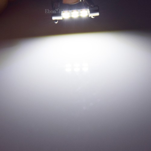 10PCS 28mm T6.3 4014SMD 6 LED White Sun Visor Vanity Mirror Light Bulbs 12V DC - Picture 5 of 7