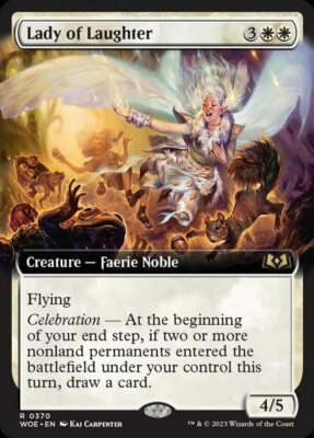 1 x Lady of Laughter - Extended Art - Wilds of Eldraine - NM-Mint - MTG