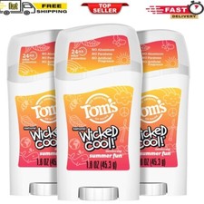 Tom's Of Maine Aluminum-Free Wicked Cool! Natural Deodorant For Kids, Summer 1.6