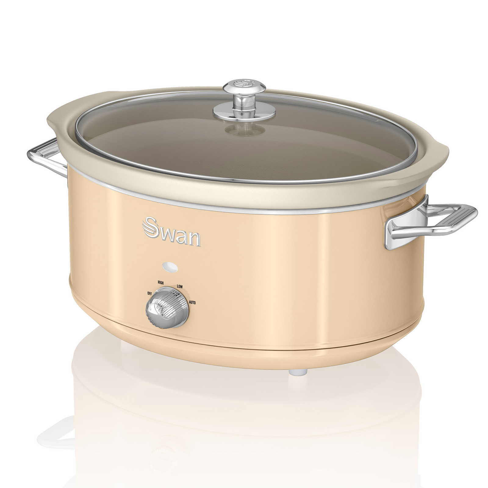 Swan Retro Slow Cooker 6,5L Pentola Ceramica Antiaderente PFOA Free