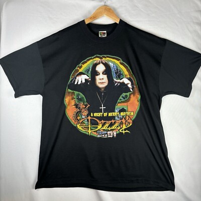Ozzy Osbourne A NIGHT OF MERRY Tシャツ Ozzy Osbourne Rob Zombie Shirt Night Of Merry Mayham Vintage