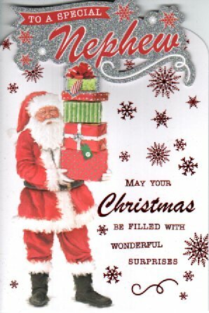 Nephew Christmas Card ~ With Love Nephew At Christmastime ~ Various Designs - Picture 25 of 34