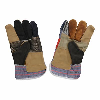 2 Pairs 10'' Large Rainbow Hide Furniture Gloves Work Wear Safety Gardening