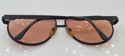 Vintage Sergio Tacchini ST1034-S Black Pilot Metal Sunglasses Italy FRAMES ONLY - 第 6/6 張圖片