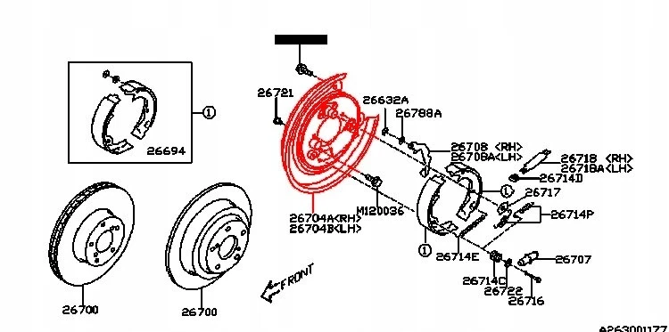 SUBARU Genuine OEM LEGACY BH5 00-09 Rear Brake Splash Shield RH 26704ae040 - Imagem 3 de 3