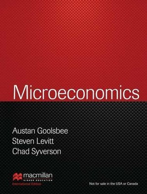Microeconomics (Internatonal Edition) by Syverson, Chad 1464146977 FREE Shipping