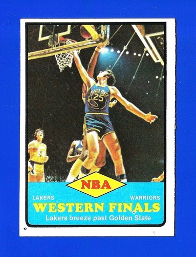 1973-74 Topps BASKETBALL #67 LAKERS/WARRIORS WESTERN FINALS EX+/EXMINT (SB1)
