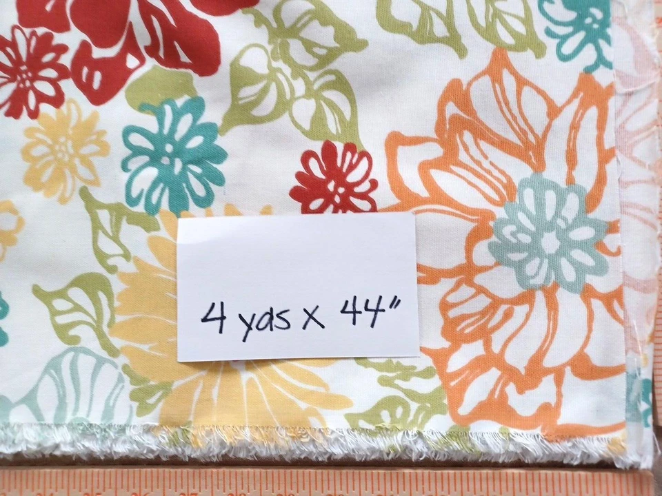 Richloom Colorido Floral Pato Lona Decoración Hogar Tela Algodón Pc 4 Yardas x 44" Foto 2 de 4