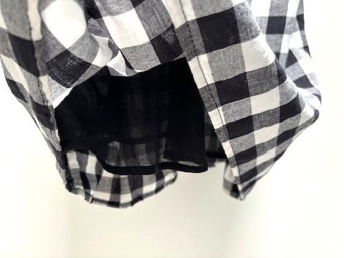 Passport Sundress Size Large Black & White Plaid Empire Waist Spaghetti Straps - Picture 7 of 12
