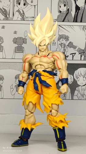 RE custom shf 1/12 LEGENDARY goku head yellow saiyan(No Figure) - Picture 13 of 15
