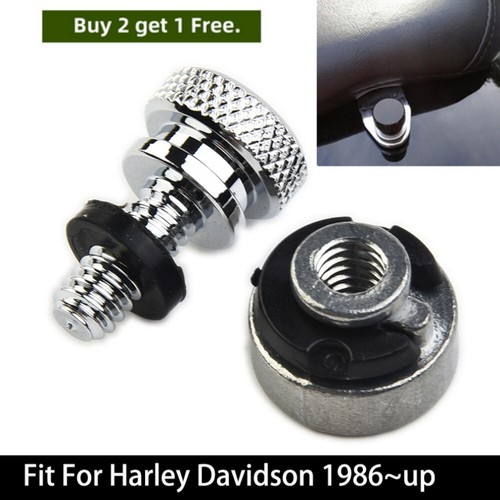 Chrome Rear Fender Seat Bolt Screw Seat Nut Kit For Harley Davidson Dyna Softail - Picture 1 of 9