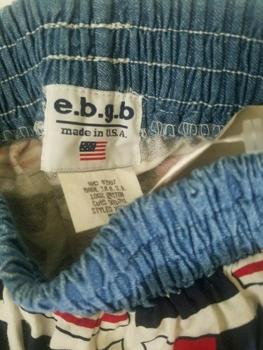 Vintage EBGB American Sportswear Kids Shorts Made In USA Patriotic M - Picture 3 of 3