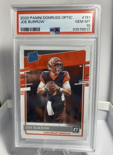 2020 Panini Donruss Optic Joe Burrow Rated Rookie Card #151 RC Bengals PSA 10 - Bild 1 von 2