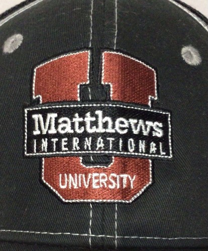 Matthews International University Black/Gray Adult One-size Hat Baseball Cap New - Picture 2 of 7
