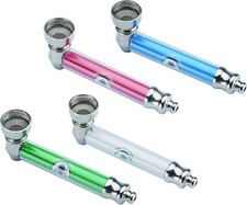 MINI PFEIFE Metall 8,5cm lang mit 5 Sieben CHAMP Tabakpfeife Tabak Pipe 4Var 54