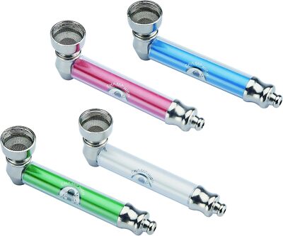 MINI PFEIFE Metall 8,5cm lang mit 5 Sieben CHAMP Tabakpfeife Tabak Pipe 4Var 54