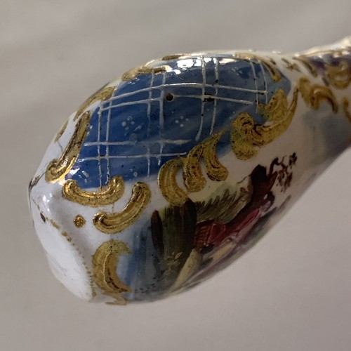 Bottiglia Profumo Snuff Vittoriana Vintage Smalto Metallo Coloniale Pesca Halcyon - Foto 20 di 24
