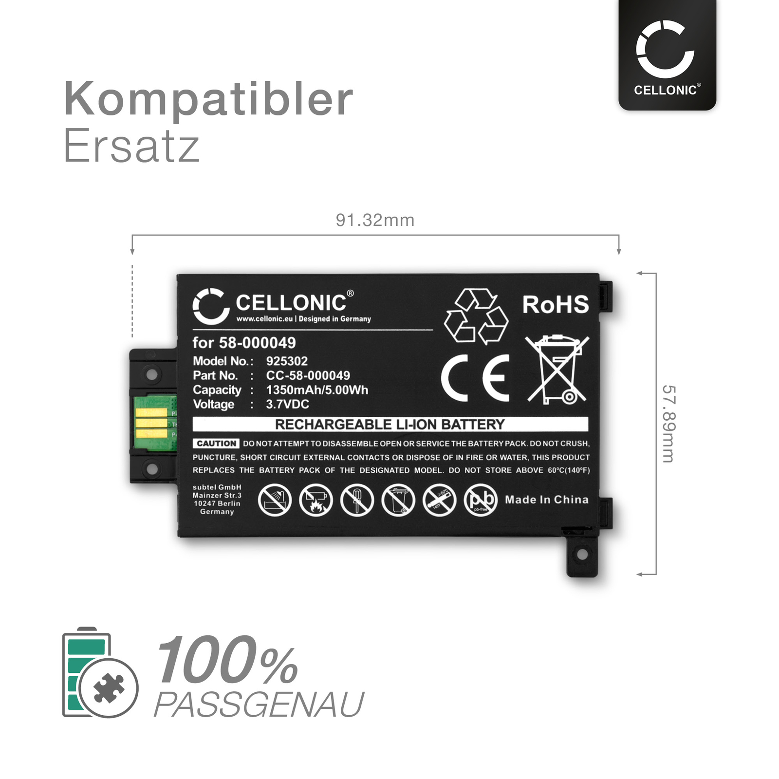  Ersatz Akku für Amazon Kindle Touch 3G 1350mAh 
