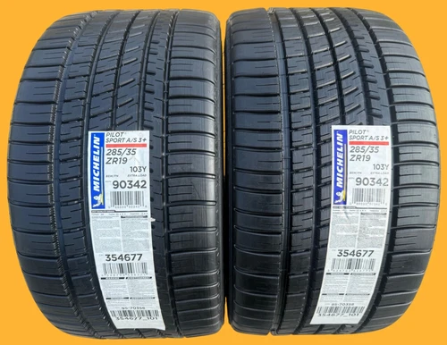 Set of 2 NEW 285/35ZR19 103Y Michelin Pilot Sport A/S3+ All Season 3 Plus Tires