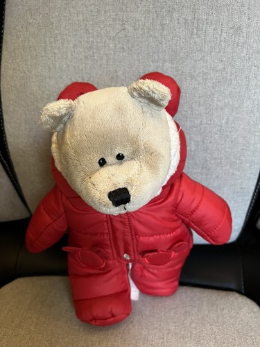 Starbucks 2021 Limited Edition Red Coat Snowsuit Plush Barista Bear 11” - Picture 13 of 20