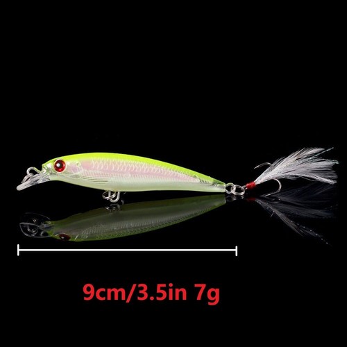 10pcs Kinds of Fishing Lures Crankbaits Hooks Minnow Baits Tackle Crank - Picture 4 of 8