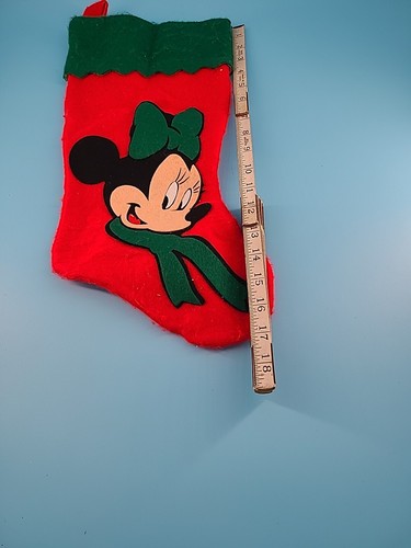Disney Minnie Mouse Christmas Stocking Red Green - Picture 3 of 4
