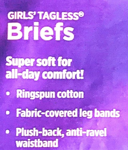 Hanes Girls' Bonus Pack 10 Cotton Classic Briefs - Colors Vary 8 - Picture 2 of 7