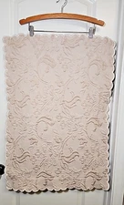 Artiste MATELASSE PORTUGAL Pillow Shams Scalloped Edges Tan Set of 2 STD