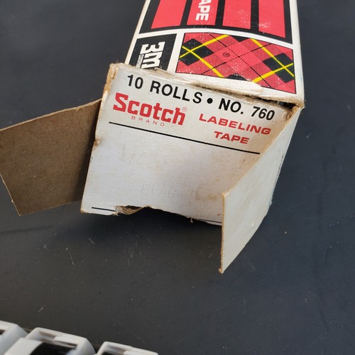 (10) Rolls Scotch 1/4" X 144" No. 760 Black Labeling Tape Vintage NOS - Picture 3 of 10