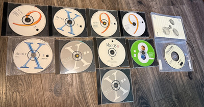 Vintage Apple Mac OS Install Disc Lot of 10
