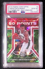 2019-20 Contenders Optic Giannis Antetokounmpo #5 Red Ice PSA 10