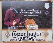 COPENHAGEN BLACK COWBOY METAL SIGN -NEW-17X14.5-UNUSED