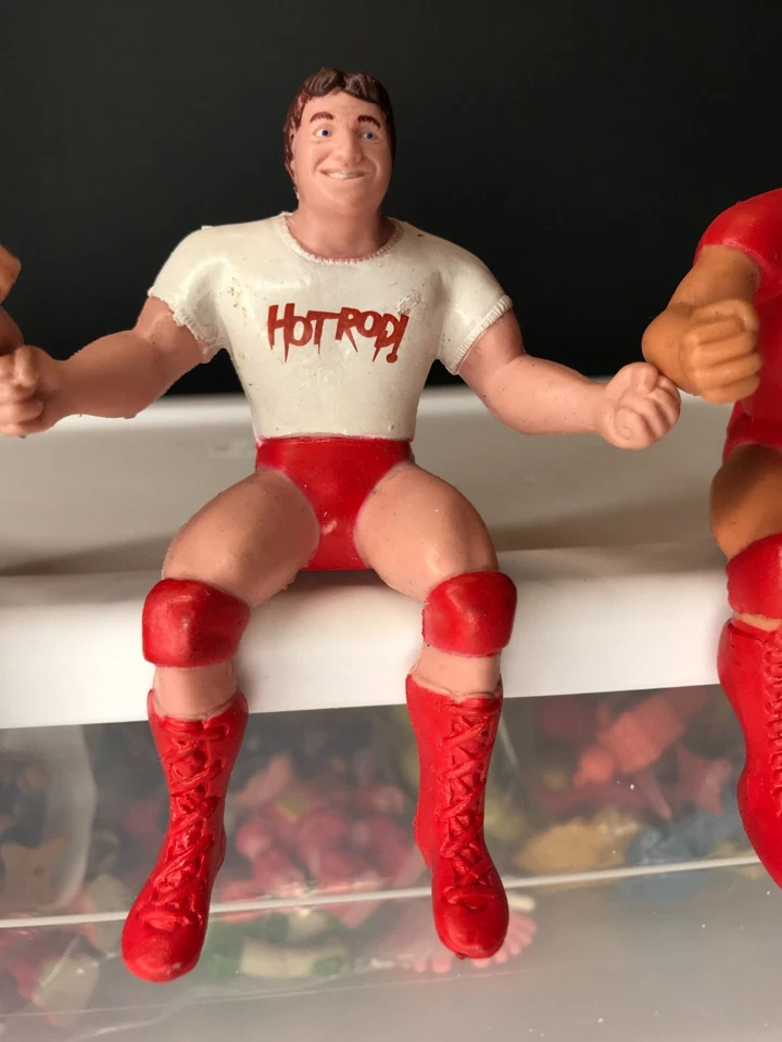 Rowdy Roddy Piper 1985, Hillbilly Jim Nikolai Volkoff WWF LJN lote de luchador pulgar Foto 3 de 4