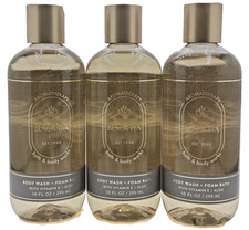 NEW Bath  Body Works Lot of 3 Aromatherapy Black Tea Body Wash Foam Bath 10 oz