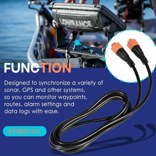 for Lowrance Ethernet Cable with 5 Pin Yellow Ethernet Connector 6Ft 000-0127-51 - Picture 5 of 14