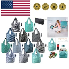 Reusable Grocery Bags Lightweight Durable Shopping Bags Washable Foldable 12 ...