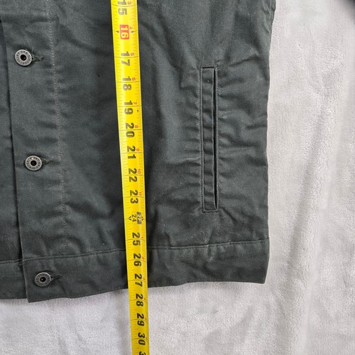 Flint and Tinder Waxed Trucker Jacket Mens Large Flannel Lined Green New - Picture 4 of 8