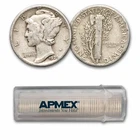 1929 Mercury Dime 50-Coin Roll Avg Circ