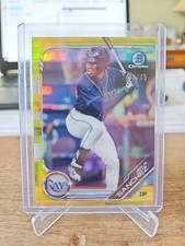 2019 Bowman Chrome - Jesus Sanchez Yellow Refractor Card #42/75