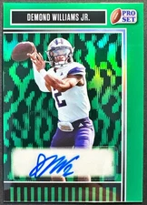 2025 Leaf Pro Set Demond Williams Jr Green Refractor Rookie Auto 4/5 RC SP
