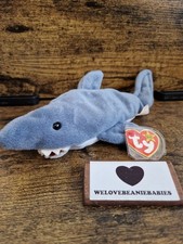 Ty Beanie Babies Crunch The Shark Plush Toy Collectible with Tags Retired