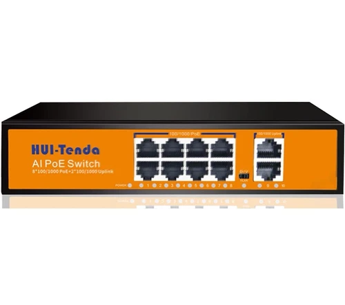 8 Port Gigabit PoE Switch with 2 Gigabit Uplink,802.3af/at Compliant,120W 