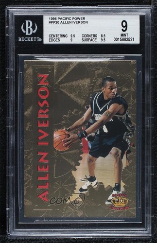 1996-97 Pacific Power Allen Iverson #PP-20 BGS 9 MINT Rookie RC HOF