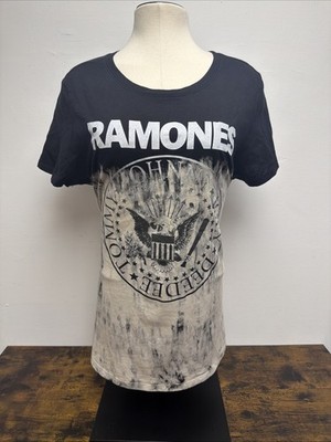 Ramones 1234 T-shirt Black/bleached Short Sleeve Women s Size 0 - Hey Ho Lets Go