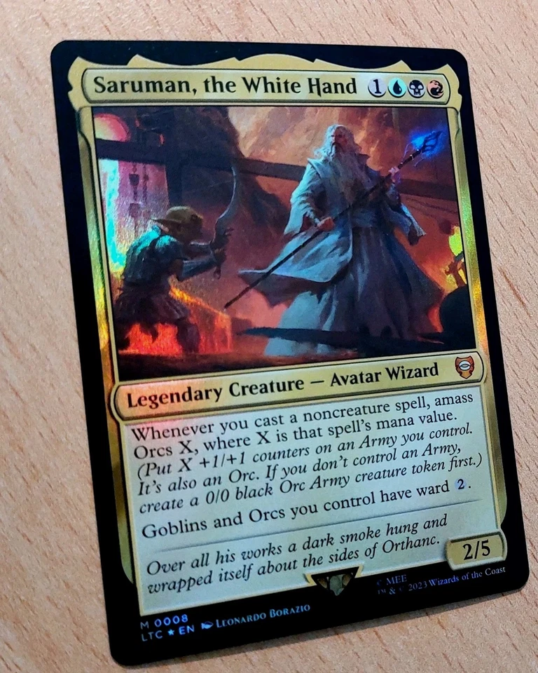 Mtg Magic: +FOIL+ Saruman, die Weiße Hand/ the White Hand, Commander, Mint - Bild 2 von 4