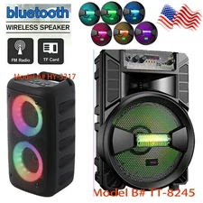 3000W Portable Bluetooth Speaker Sub Woofer Heavy Bass Sound System Party & Mic